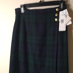 CCO New Without Tags Ralph Lauren Long Wrap Skirt Blue & Green
